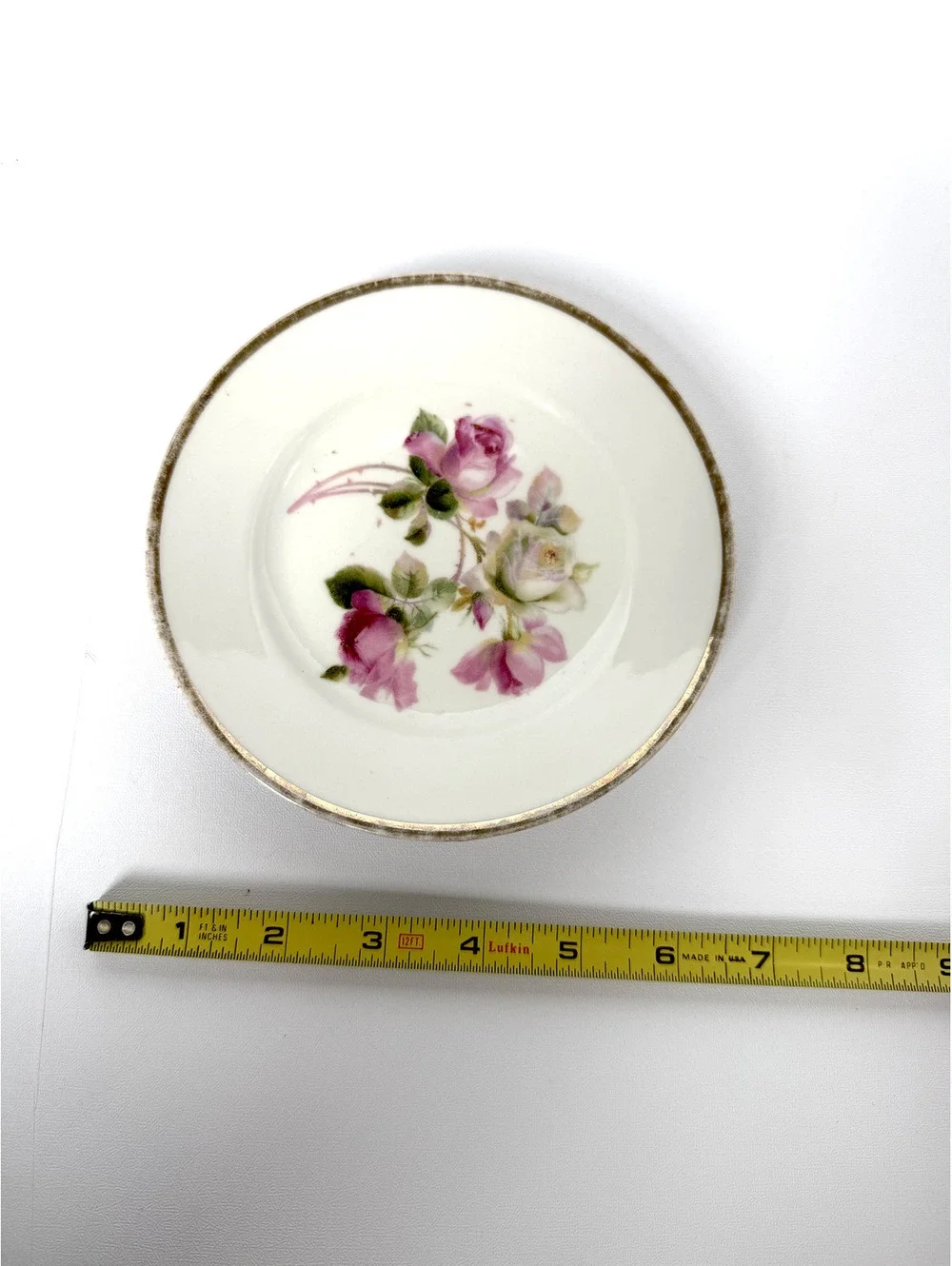 Vintage Floral Porcelain Saucer Made in Germany